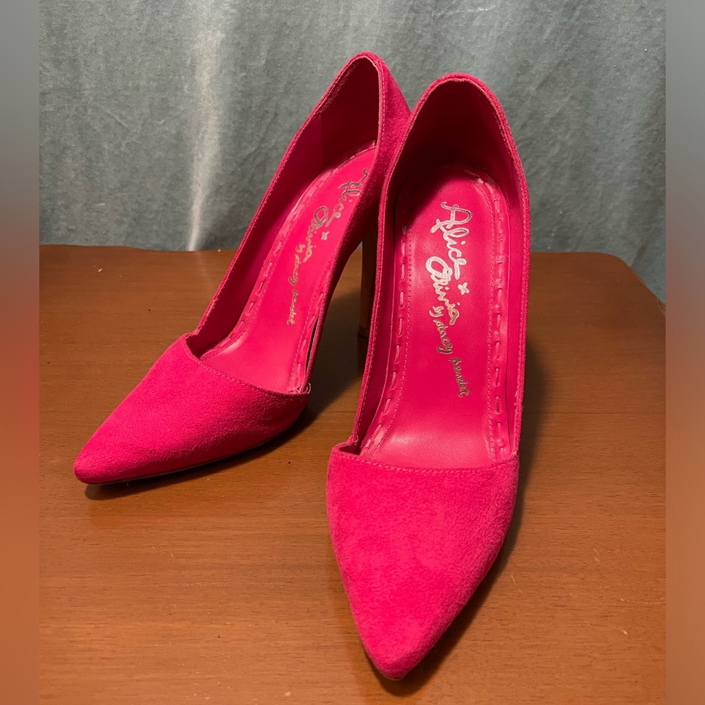 Alice + Olivia Suede Magenta color,